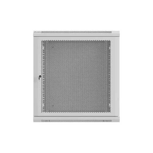 Lanberg 19" fali rack szekrény 12U/600X600 perforált ajtó, lapraszerelt, szürke
