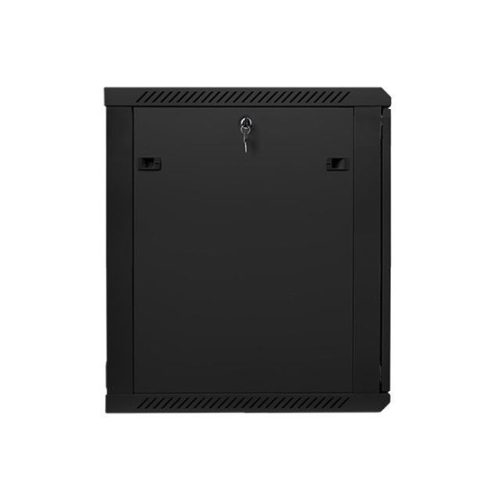 Lanberg 19" fali rack szekrény 15U/600X600 üvegajtó, lapraszerelt, fekete V2