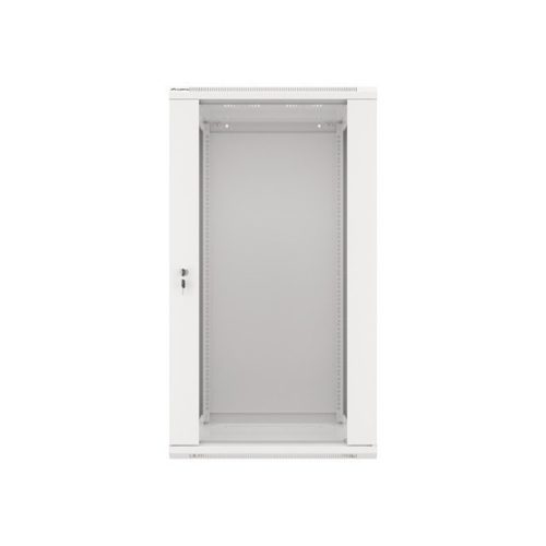 Lanberg 19" fali rack szekrény 22U/600X600 üvegajtó, lapraszerelt, szürke V2