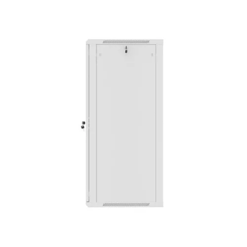 Lanberg 19" fali rack szekrény 27U/600X600 üvegajtó, lapraszerelt, szürke V2