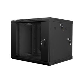   Lanberg 19" kétrészes fali rack szekrény 9U/600X600 lapraszerelt, fekete