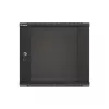 Lanberg 19" fali rack szekrény 9U/540X350 üvegajtó, lapraszerelt, fekete