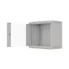 Lanberg 19" fali rack szekrény 9U/540X350 üvegajtó, lapraszerelt, szürke