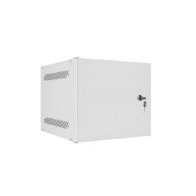   Lanberg 10" fali rack szekrény 4U/280X310, lemezajtó, lapraszerelt, szürke