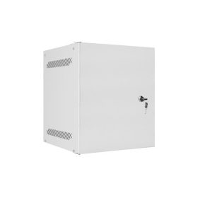   Lanberg 10" fali rack szekrény 6U/280X310, lemezajtó, lapraszerelt, szürke