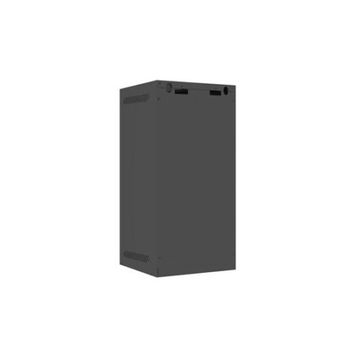 Lanberg 10" fali rack szekrény 12U/280X310, üvegajtó, lapraszerelt, fekete