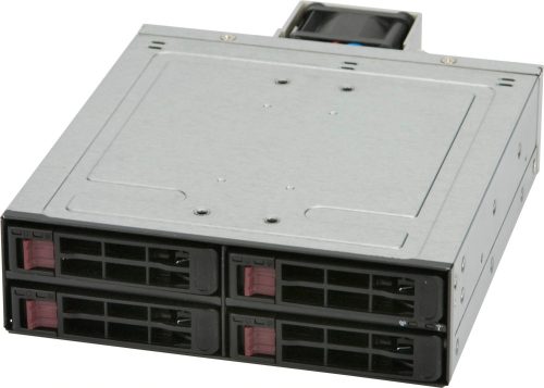 Supermicro CSE-M14TQC, Mobile rack, 4 x 2.5 hot swap SATA3 / SAS3 drives, 1 x 5"
