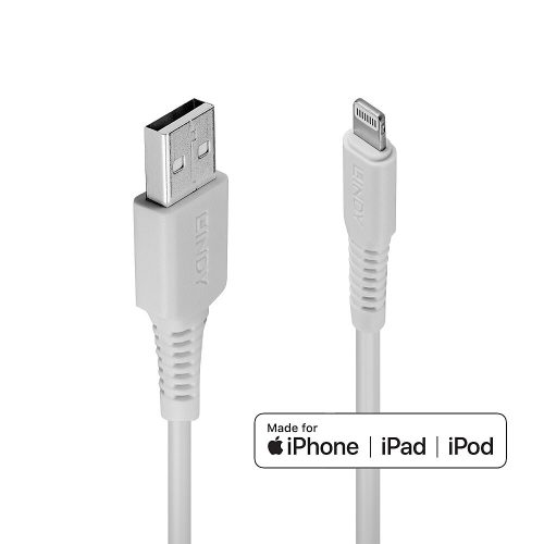 LINDY 1m USB to Lightning kábel white