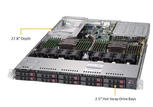 Supermicro Server SYS-1029U-TR4T 1U 10x2.5HotSw 2xLGA3647/24RDIMM/2x750 red.PSU"