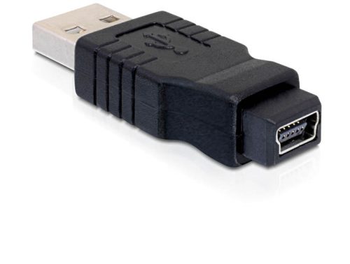Delock Adapter nemváltó mini USB-B 5-tűs anya  USB-A apa