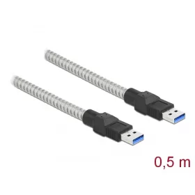   Delock USB 3.2 Gen 1, fém borítású kábel A-típusú apa   A-típusú, 0,5 méter