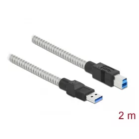   Delock USB 3.2 Gen 1, fém borítású kábel A-típusú apa   B-típusú, 2 méter