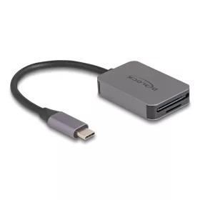   Delock USB Type-C  kártyaolvasó alumínium házban SD vagy Micro SD memória kártyákhoz