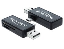 Delock Micro USB OTG-kártyaolvasó + USB A-csatlakozódugó