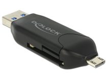   Delock Micro USB OTG-kártyaolvasó + USB 3.0 A-csatlakozódugó