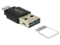   Delock Micro USB OTG-kártyaolvasó + USB 2.0 A-csatlakozódugó