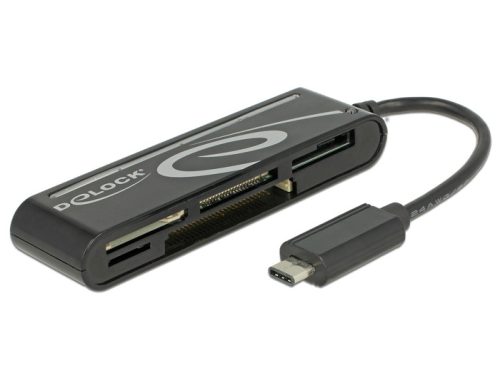 Delock USB 2.0 kártyaolvasó USB Type-C bementi csatlakozóval 5 nyílással