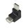 LogiLink USB 2.0 adapter, USB-A/M   USB-A/F, 90 -os szög, fekete