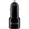 Varta 57931101401 4,8A univerzális 2xUSB fekete autós töltő Micro USB kábellel