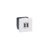 Legrand 077594 Program Mosaic 2400 mA 2 modulos fehér kettős USB töltő aljzat