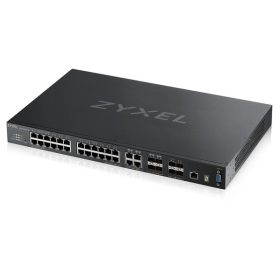   ZyXEL XGS4600-32 24port GbE LAN 4port GbE combo SFP/RJ45 4port 10GbE SFP+ L2+ L3+ menedzselhető, stackelhető switch