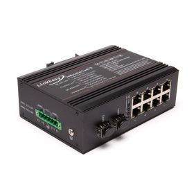   LinkEasy ipari PoE switch 2xGbE SFP+8x10/100/1000BaseTX 802.3at