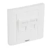Legrand 632797 2xRJ45 Keystone port fogadására Linkeo süllyesztett szerelvény
