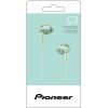 Pioneer SE-C3T-GR mikrofonos zöld fülhallgató