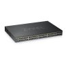 ZyXEL GS1920-48HPv2 48port GbE LAN PoE (375W) 4port Gbe combo RJ45/SFP L2 menedzselhető PoE switch