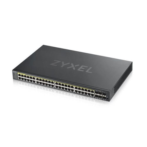 ZyXEL GS1920-48HPv2 48port GbE LAN PoE (375W) 4port Gbe combo RJ45/SFP L2 menedzselhető PoE switch