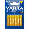 Varta 4103101416 Longlife AAA (LR03) alkáli mikro ceruza elem 6db/bliszter