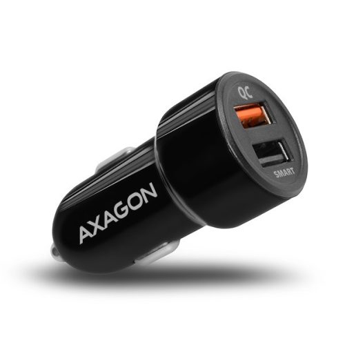 Axagon PWC-QC5 QC3.0 + 2.4A fekete autós töltő