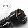 Axagon PWC-QC5 QC3.0 + 2.4A fekete autós töltő