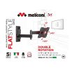 Meliconi FlatStyle FDR100 14"-25" VESA 100x100 dupla karos dönthető, forgatható fali konzol