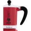 Bialetti 4962 Rainbow piros 3 személyes kotyogós kávéfőző