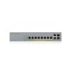 ZyXEL GS1350-12HP 8x GbE LAN PoE (130W) 2x GbE SFP smart menedzselhető CCTV PoE switch