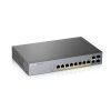 ZyXEL GS1350-12HP 8x GbE LAN PoE (130W) 2x GbE SFP smart menedzselhető CCTV PoE switch