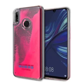   Guess Huawei Psmart sötétben világító átlátszó pink homok tok