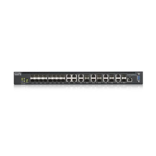 ZyXEL XS3800-28 4x10GbE LAN 8x10GbE Combo RJ45/SFP+ 16xSFP+ port L2+ menedzselhető switch
