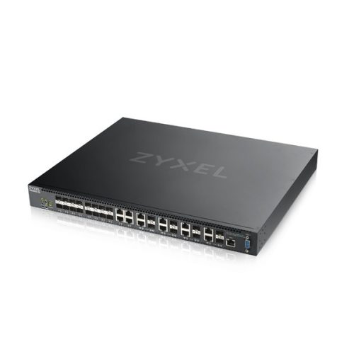 ZyXEL XS3800-28 4x10GbE LAN 8x10GbE Combo RJ45/SFP+ 16xSFP+ port L2+ menedzselhető switch