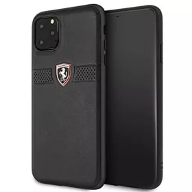   FERRARI Off Track iPhone 11 Pro Max fekete szemcsés bőr hátlap