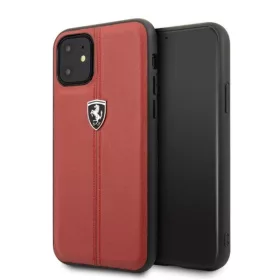   FERRARI iPhone 11 Pro Max függőlegesen csíkozott piros hátlap
