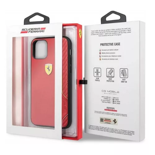 FERRARI On Track IP 11 Pro piros puha PU gumi hátlap