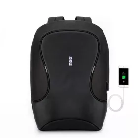   TOO 15,6" lopásbiztos/vízálló/USB portos fekete hátizsák