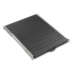   Lande LN-RAF-HRK-D800-BL 19" 800 mm mély 4 ponton rögzíthető kihúzható fekete polc