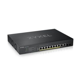   ZyXEL XGS1930-12HP 8xMulti-Gig PoE LAN(375W) 2x10GbE SFP+/RJ45 2x10GbE SFP+ smart menedzselhető Multi-Gigabit PoE Switch