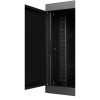 Stalflex RC10-6U-300MB 10" 6U 300 mm mély lapraszerelt fekete fém ajtós fali rack szekrény