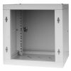 Stalflex RC10-6U-300MG 10" 6U 300 mm mély lapraszerelt szürke fém ajtós fali rack szekrény