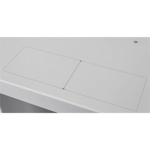 Stalflex RC10-9U-300MG 10" 9U 300 mm mély lapraszerelt szürke fém ajtós fali rack szekrény