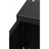 Stalflex RC19-4U-450MB 19" 4U 450 mm mély lapraszerelt fekete fém ajtós fali rack szekrény